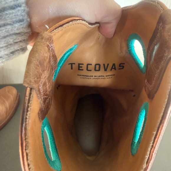 TECOVAS Brown Western Leather Boots size 7 - Picture 9 of 16